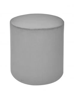 Westwing Collection Pouf rond velours Daisy, Ø 38 x haut. 45 cm