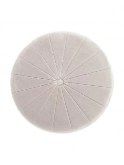 Westwing Collection Pouf velours Birdie, Ø 51 x haut. 38 cm -Entrée & couloir Soldes Pouf velours Birdie 4