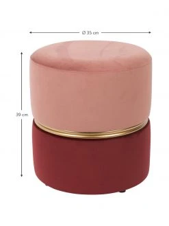 Pouf velours Bubbly, Ø 35 x haut. 39 cm -Entrée & couloir Soldes Pouf velours Bubbly 12