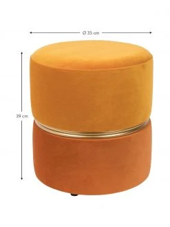 Pouf velours Bubbly, Ø 35 x haut. 39 cm -Entrée & couloir Soldes Pouf velours Bubbly 2