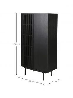 Rangement à façade nervurée Mojo, larg. 80 x haut. 150 cm -Entrée & couloir Soldes Rangement a facade nervuree Mojo 2