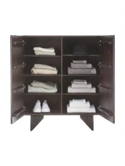 Westwing Collection Rangement bois massif Louis, larg. 100 x haut. 120 cm -Entrée & couloir Soldes Rangement bois massif Louis 11