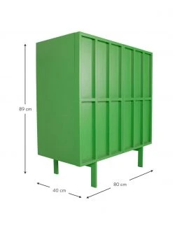 HKliving Rangement vert Pebble, larg. 80 x haut. 89 cm -Entrée & couloir Soldes Rangement vert Pebble 2