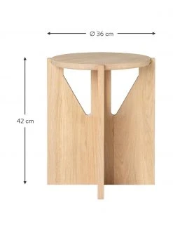 Table d'appoint bois de chêne Future, Ø 36 x haut. 42 cm -Entrée & couloir Soldes Table dappoint bois de chene Future 3