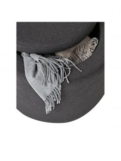 Westwing Collection Tabouret avec coffre gris foncé Alida, Ø 50 x haut. 42 cm -Entrée & couloir Soldes Tabouret avec coffre gris fonce Alida 4