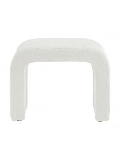 Westwing Collection Tabouret blanc en tissu bouclé Pénélope, larg. 61 x haut. 46 cm 8 Westwing Collection Tabouret blanc en tissu bouclé Pénélope, larg. 61 x haut. 46 cm -Entrée & couloir Soldes Tabouret blanc en tissu boucle Penelope 2