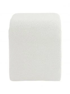 Westwing Collection Tabouret blanc en tissu bouclé Pénélope, larg. 61 x haut. 46 cm 9 Westwing Collection Tabouret blanc en tissu bouclé Pénélope, larg. 61 x haut. 46 cm -Entrée & couloir Soldes Tabouret blanc en tissu boucle Penelope 3