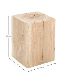 Jan Kurtz Tabouret bois de chêne massif Block, larg. 29 x haut. 40 cm -Entrée & couloir Soldes Tabouret bois de chene massif Block 2