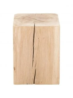 Jan Kurtz Tabouret bois de chêne massif Block, larg. 29 x haut. 40 cm -Entrée & couloir Soldes Tabouret bois de chene massif Block 3