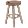 Tabouret bois de teck Badia, Ø 30 x haut. 45 cm
