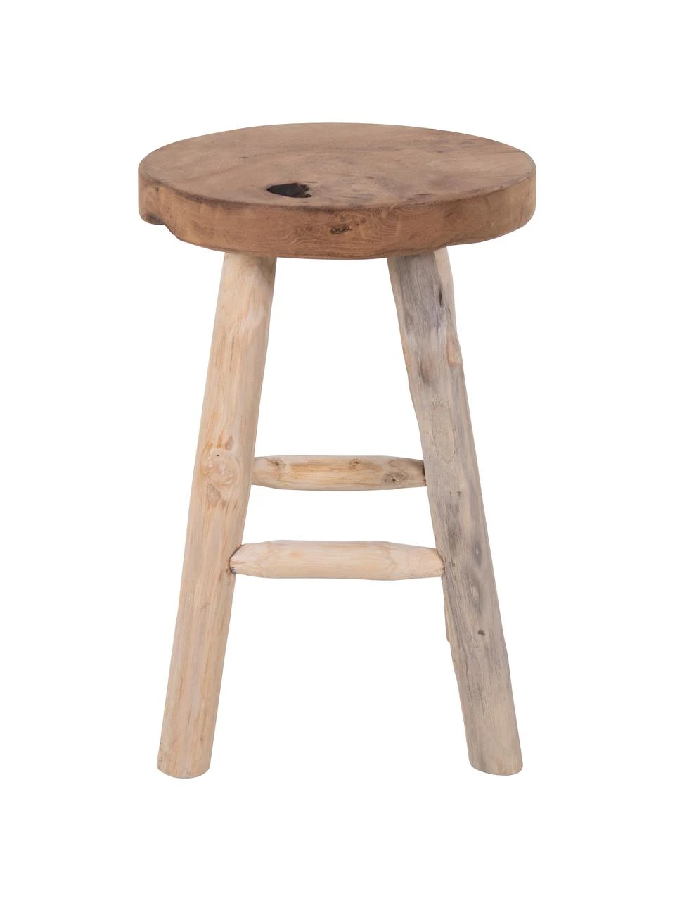 Tabouret bois de teck Badia, Ø 30 x haut. 45 cm 4 Tabouret bois de teck Badia, Ø 30 x haut. 45 cm – Image 4