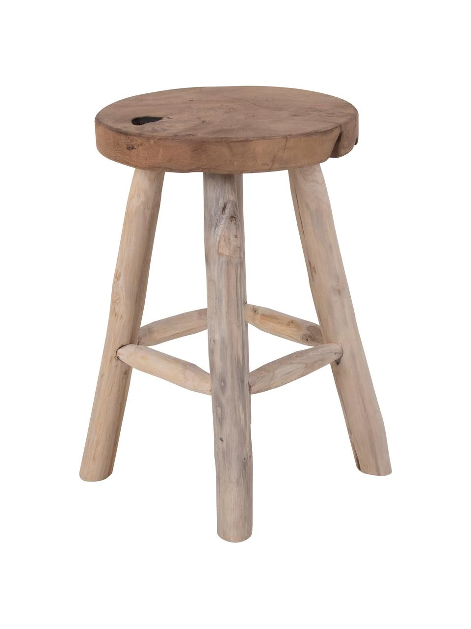 Tabouret bois de teck Badia, Ø 30 x haut. 45 cm 1 Tabouret bois de teck Badia, Ø 30 x haut. 45 cm