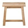 Tabouret bois de teck Lawas, larg. 50 x haut. 46 cm