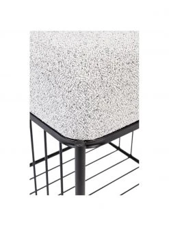 Tabouret bouclé avec rangement Milou, larg. 35 x haut. 45 cm -Entrée & couloir Soldes Tabouret boucle avec rangement Milou 10