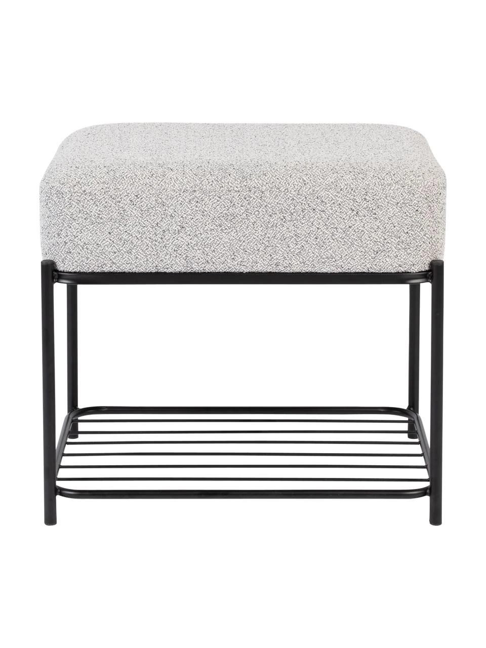 Tabouret bouclé avec rangement Milou, larg. 50 x haut. 45 cm 4 Tabouret bouclé avec rangement Milou, larg. 50 x haut. 45 cm – Image 4