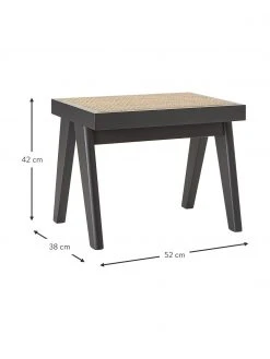 Westwing Collection Tabouret cannage Sissi, larg. 52 x haut. 42 cm -Entrée & couloir Soldes Tabouret cannage Sissi 3