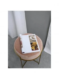 Westwing Collection Tabouret en velours avec structure en métal Madeleine, Ø 40 x haut. 50 cm 8 Westwing Collection Tabouret en velours avec structure en métal Madeleine, Ø 40 x haut. 50 cm -Entrée & couloir Soldes Tabouret en velours avec structure en metal Madeleine 2