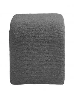 Westwing Collection Tabouret gris en tissu boucl&eacute; P&eacute;n&eacute;lope, larg. 61 x haut. 46 cm -Entrée & couloir Soldes Tabouret gris en tissu boucle Penelope 5