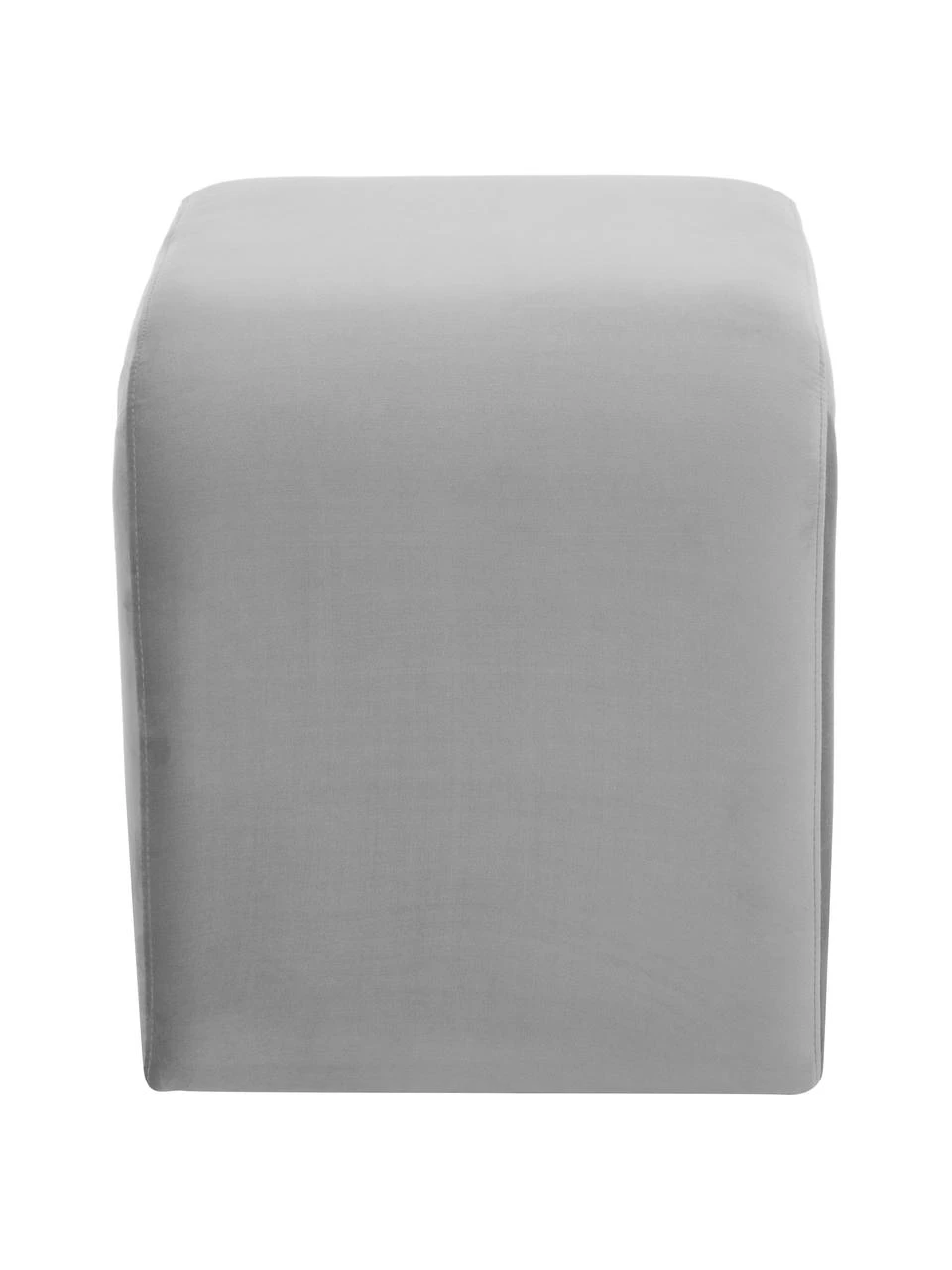 Westwing Collection Tabouret moderne velours gris Penelope, larg. 60 x haut. 45 cm 5 Westwing Collection Tabouret moderne velours gris Penelope, larg. 60 x haut. 45 cm – Image 5