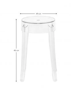 Kartell Tabouret plexi Charles Ghost, Ø 39 x haut. 46 cm -Entrée & couloir Soldes Tabouret plexi Charles Ghost 2