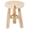 Tabouret rond bois de mungur Beachside, Ø 40 cm x haut. 50 cm