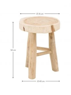 Tabouret rond bois de mungur Beachside, Ø 40 cm x haut. 50 cm -Entrée & couloir Soldes Tabouret rond bois de mungur Beachside 2