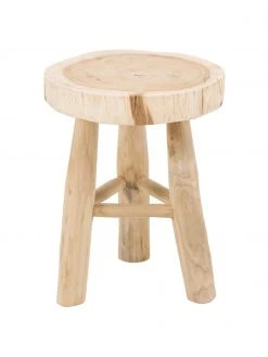 Tabouret rond bois de mungur Beachside, Ø 40 cm x haut. 50 cm -Entrée & couloir Soldes Tabouret rond bois de mungur Beachside 3