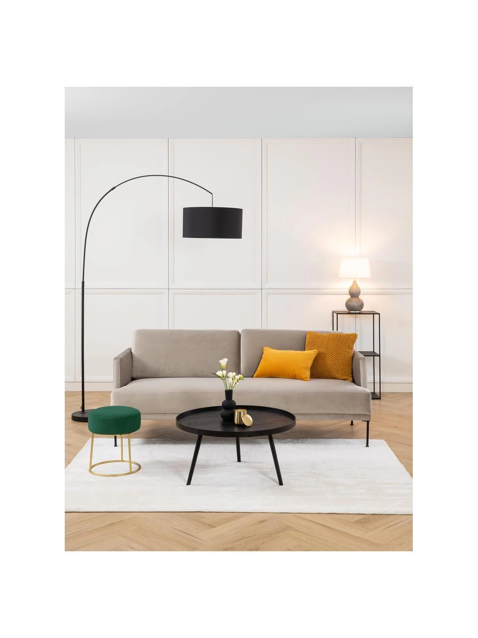 Bizzotto Tabouret rond velours vert Clarissa, Ø 35 x haut. 40 cm 5 Bizzotto Tabouret rond velours vert Clarissa, Ø 35 x haut. 40 cm – Image 5