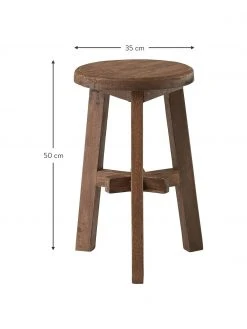Westwing Collection Tabouret teck Dingklik, Ø 35 x haut. 50 cm -Entrée & couloir Soldes Tabouret teck Dingklik 2