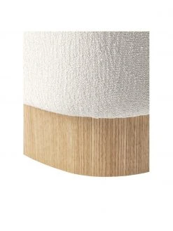 Alex Rivière x Westwing Collection Tabouret tissu bouclé beige clair Yves, larg. 43 x haut. 47 cm -Entrée & couloir Soldes Tabouret tissu boucle beige clair Yves 5
