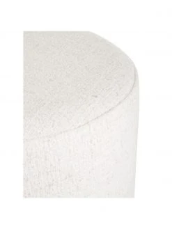 Westwing Collection Tabouret tissu bouclé blanc crème Orchid, Ø 38 x haut. 38 cm -Entrée & couloir Soldes Tabouret tissu boucle blanc creme Orchid 4