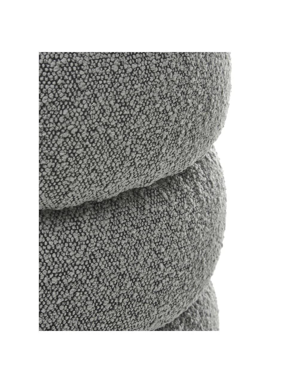 Westwing Collection Tabouret tissu bouclé gris Alto, Ø 42 x haut. 47 cm 6 Westwing Collection Tabouret tissu bouclé gris Alto, Ø 42 x haut. 47 cm – Image 6