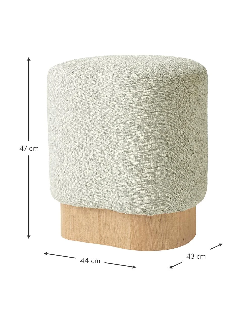 Westwing Collection Tabouret tissu bouclé vert matcha Yves, larg. 43 x haut. 47 cm 4 Westwing Collection Tabouret tissu bouclé vert matcha Yves, larg. 43 x haut. 47 cm – Image 4