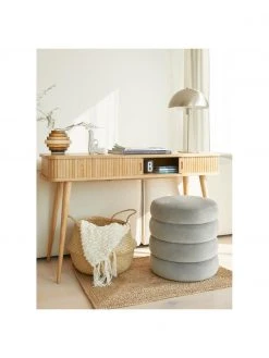 Westwing Collection Tabouret velours Alto, Ø 42 x haut. 48 cm -Entrée & couloir Soldes Tabouret velours Alto 2