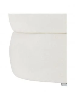 Westwing Collection Tabouret velours blanc cr&egrave;me Alto, Ø 42 x haut. 47 cm -Entrée & couloir Soldes Tabouret velours blanc creme Alto 5