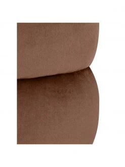 Westwing Collection Tabouret velours brun Alto, Ø 42 x haut. 47 cm -Entrée & couloir Soldes Tabouret velours brun Alto 3