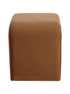 Westwing Collection Tabouret velours brun Penelope, larg. 61 x haut. 46 cm -Entrée & couloir Soldes Tabouret velours brun Penelope 4