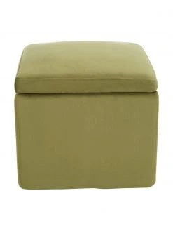 Westwing Collection Tabouret velours vert olive avec rangement Winou, larg. 50 x haut. 48 cm 11 Westwing Collection Tabouret velours vert olive avec rangement Winou, larg. 50 x haut. 48 cm -Entrée & couloir Soldes Tabouret velours vert olive avec rangement Winou 5