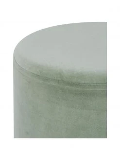 Westwing Collection Tabouret velours vert sauge Haven, ∅ 38 x haut. 45 cm -Entrée & couloir Soldes Tabouret velours vert sauge Haven 4