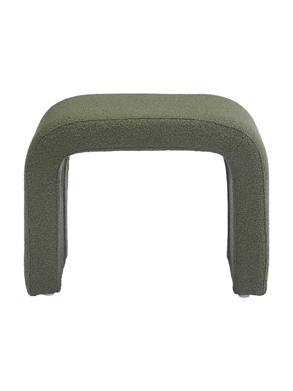 Westwing Collection Tabouret vert en tissu bouclé Penelope, larg. 61 x haut. 46 cm 3 Westwing Collection Tabouret vert en tissu bouclé Penelope, larg. 61 x haut. 46 cm – Image 3