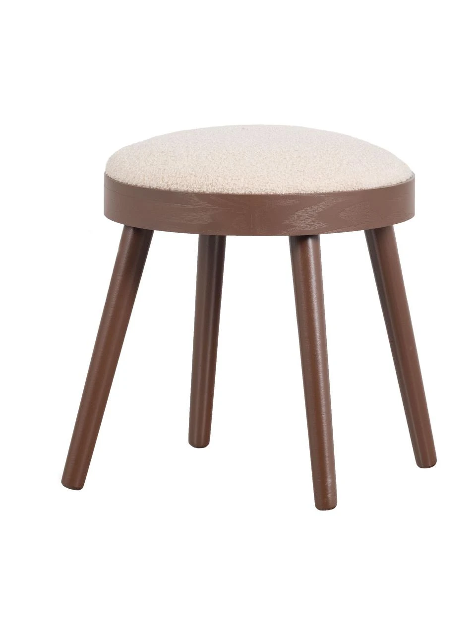Tabouret/table d'appoint avec coussin en tissu bouclé Laurie, Ø 38 x haut. 38 cm 1 Tabouret/table d'appoint avec coussin en tissu bouclé Laurie, Ø 38 x haut. 38 cm