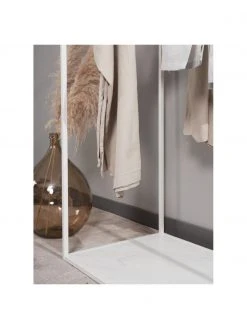 Westwing Collection Tringle blanche &agrave; v&ecirc;tements aspect marbr&eacute; Pacey, larg. 120 x haut. 152 cm -Entrée & couloir Soldes Tringle blanche a vetements aspect marbre Pacey 2