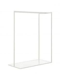 Entrée & couloir Soldes 29 Westwing Collection Tringle blanche à vêtements aspect marbré Pacey, larg. 120 x haut. 152 cm