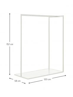 Westwing Collection Tringle blanche &agrave; v&ecirc;tements aspect marbr&eacute; Pacey, larg. 120 x haut. 152 cm -Entrée & couloir Soldes Tringle blanche a vetements aspect marbre Pacey 3