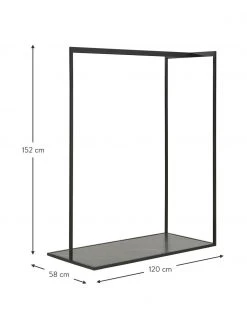 Westwing Collection Tringle noire &agrave; v&ecirc;tements aspect marbr&eacute; Pacey, larg. 120 x haut. 152 cm -Entrée & couloir Soldes Tringle noire a vetements aspect marbre Pacey 2